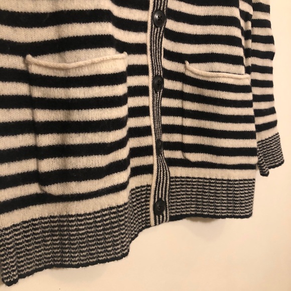Madewell 100% Merino Wool Striped Cardigan Sweater - Picture 4 of 6